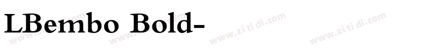 LBembo Bold字体转换